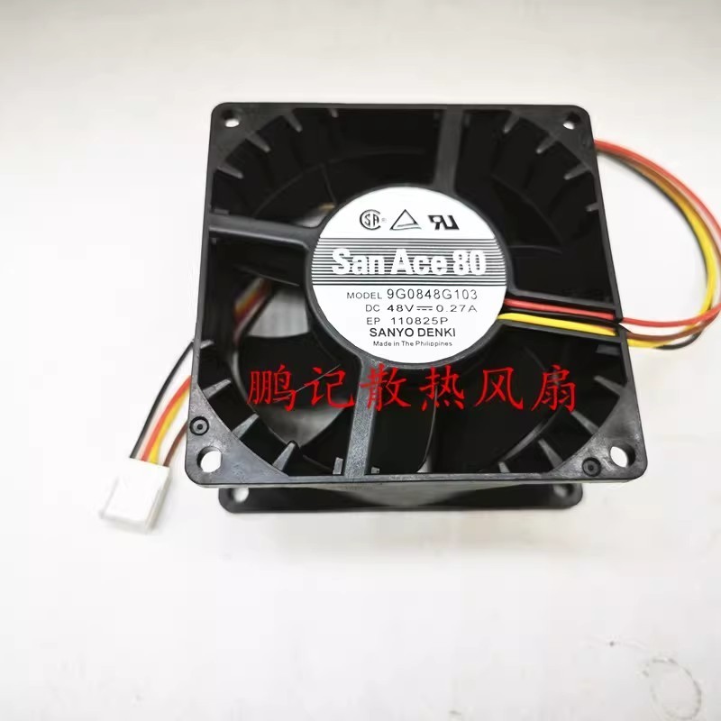 1PCS 9G0848G103 SANYO DENKI San Ace 80 DC48V 0.27A Industrial Server Cooling Fan