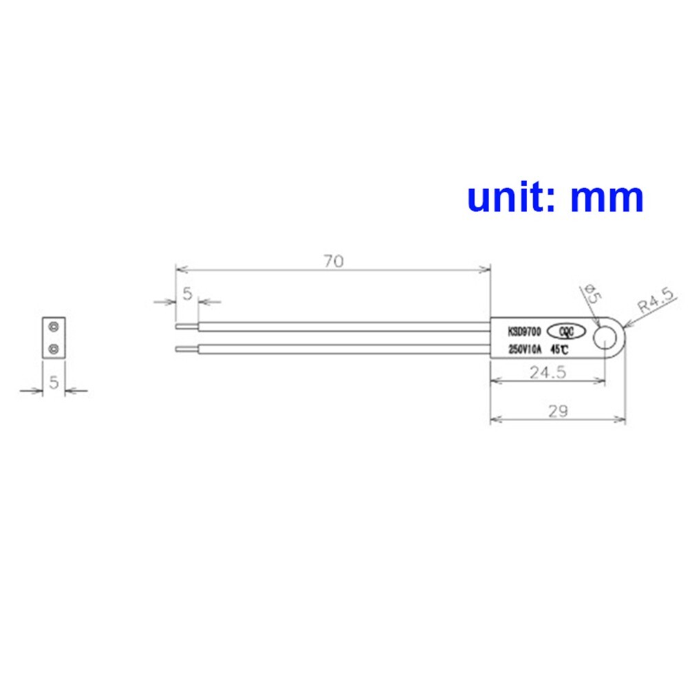 1pc 85°C / 185°F Degree Celsius N.C. 10A Ceramic Temperature Switch KSD9700 -O