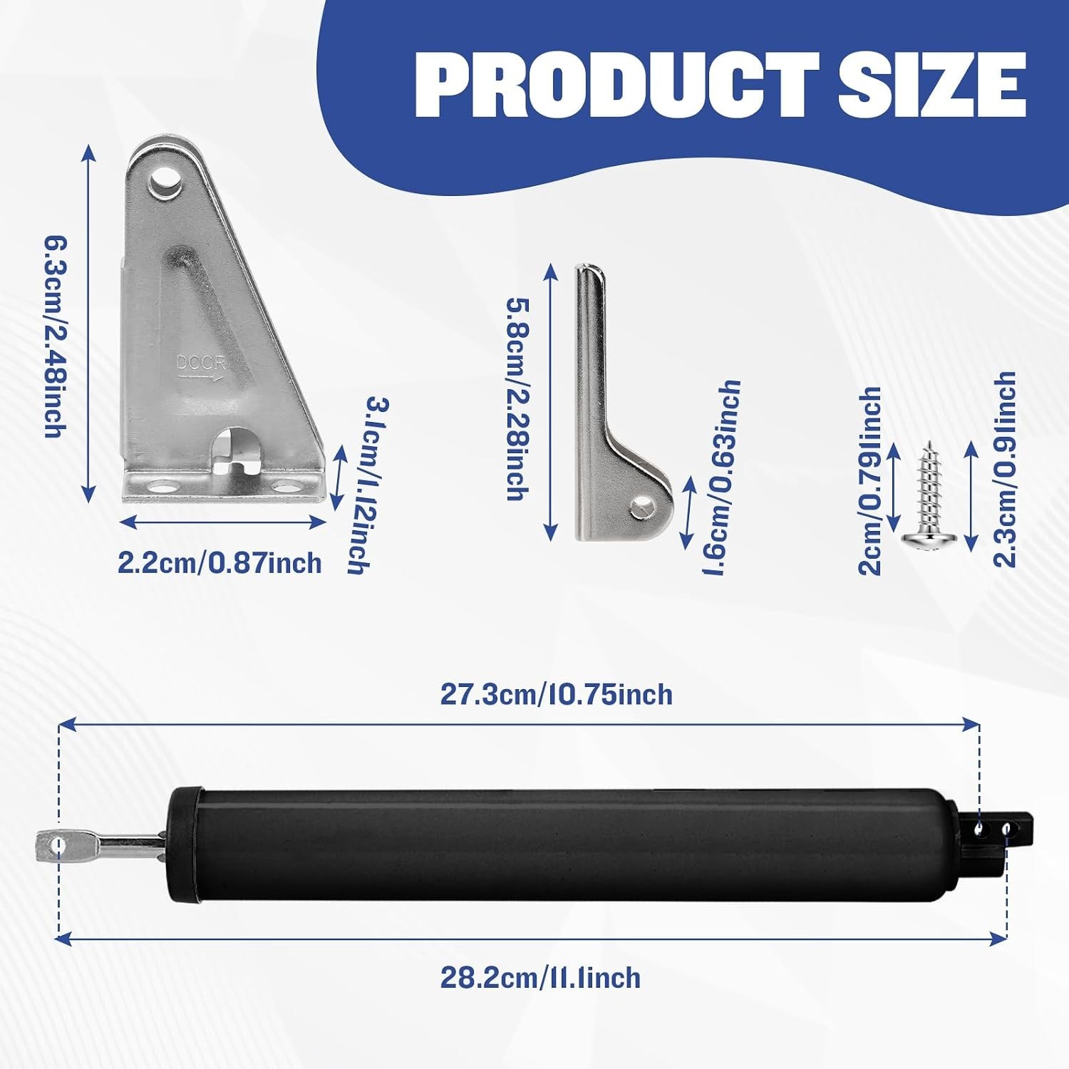 Screen Door Closer, Storm Door Closer Heavy Duty with Hold Open, Pneumatic Do…