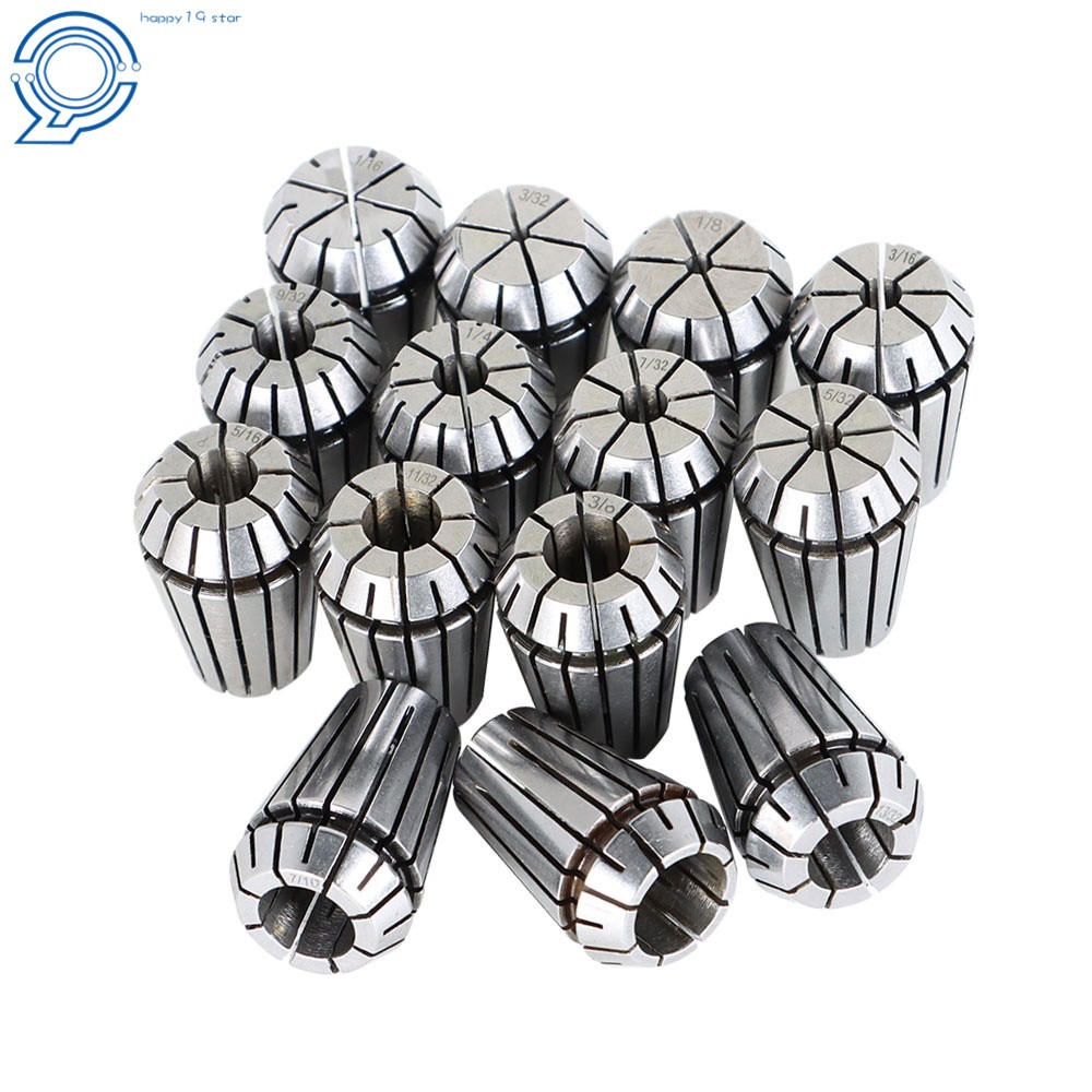 NEW 14Pcs ER20 Spring Collet Set 1/16″-1/2″ CNC Super Precision 3/8 1/4 1/8