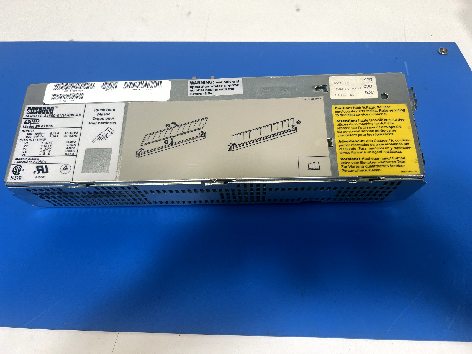 Power Supply for DEC VAX4000-60/90/90a/96 P/N 30-34690-01 H7819-AA