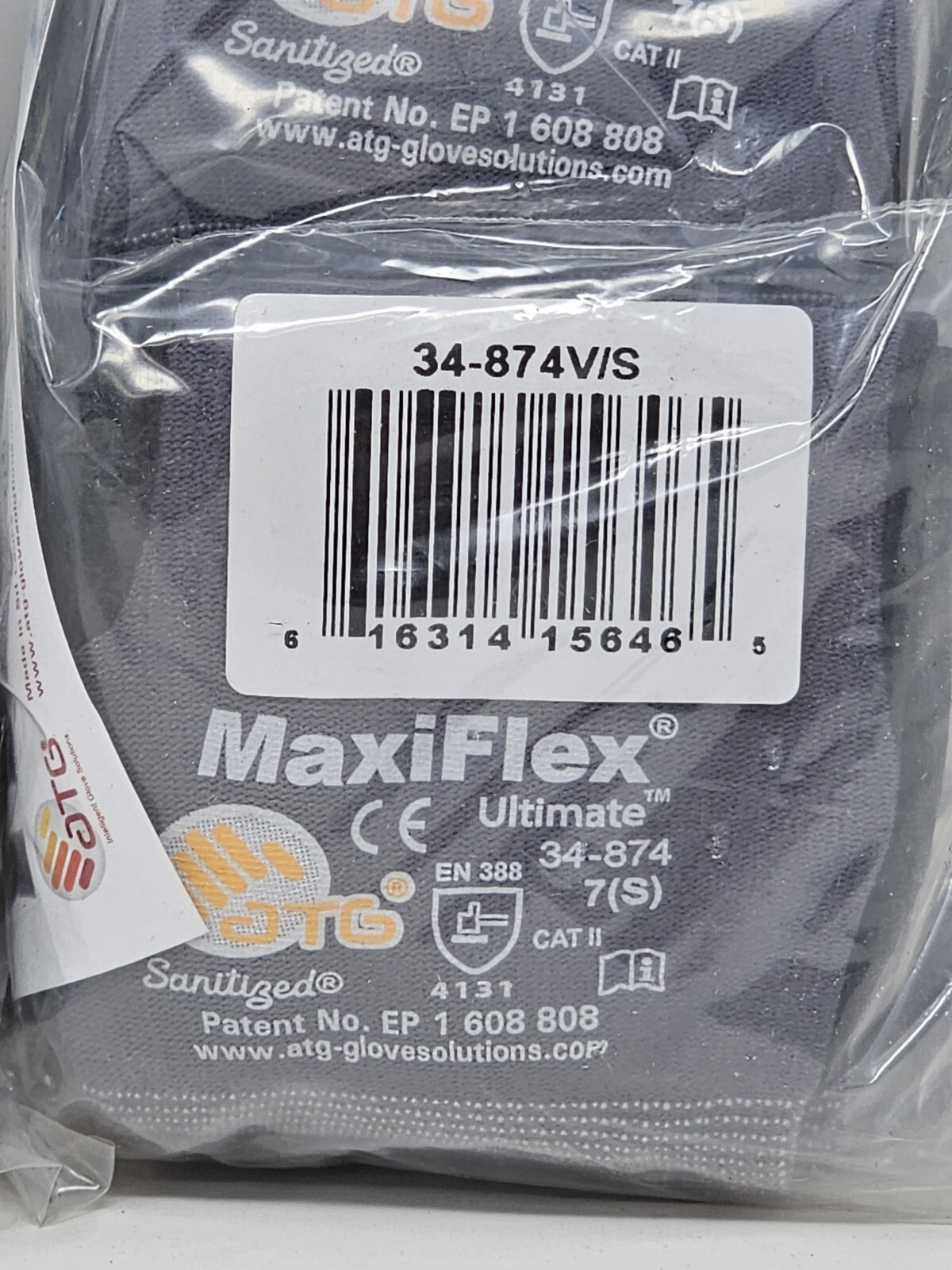 12 PR. 34-874 MaxiFlex Ultimate Nitrile Coated PROTECTIVE WORK GLOVES Size 7 S