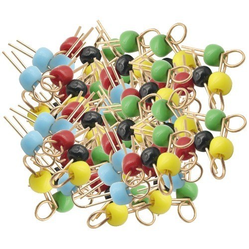 Black Yellow Blue Green Red Gold Tone PCB Test Point Pins 100Pcs Breadboard