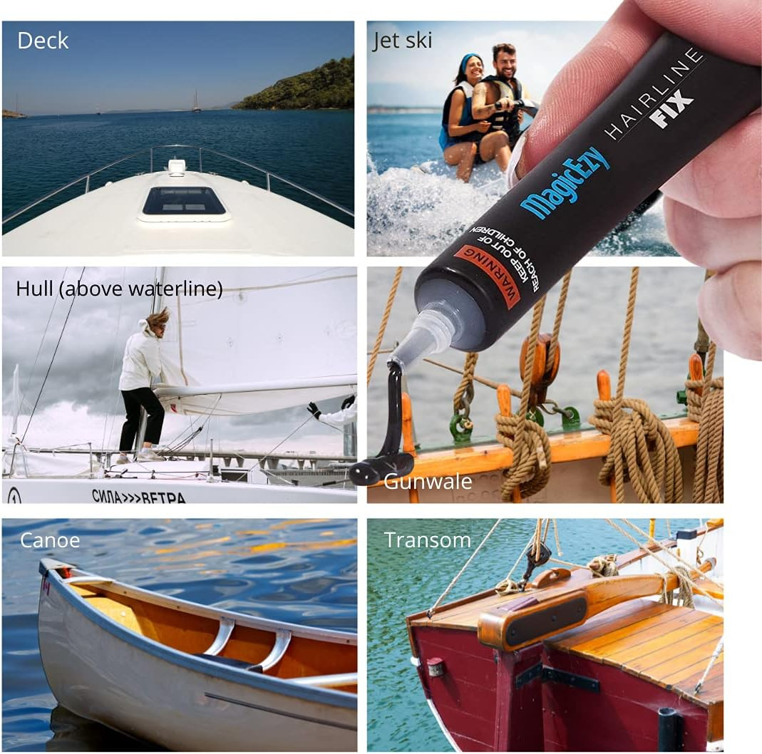 Hairline Fix – (Oyster White) – Gelcoat Repair Kit for Boats -Crack, Scratch, Ch