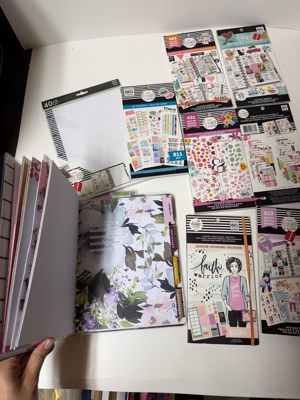 The Happy Planner Bundle Planner + 7 Sticker Books + Filler Paper MAMBI Big Idea