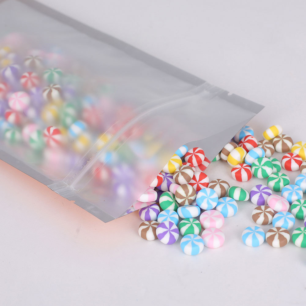 3.25x5in Frosted Clear Front Matte Purple Back Foil Mylar Zip lock Bag P09