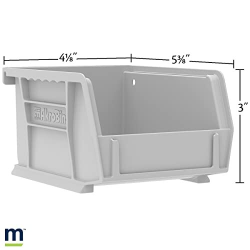 Plastic Storage Bins Hanging Stacking Containers, 5″/4″/3″ – 6 Pack