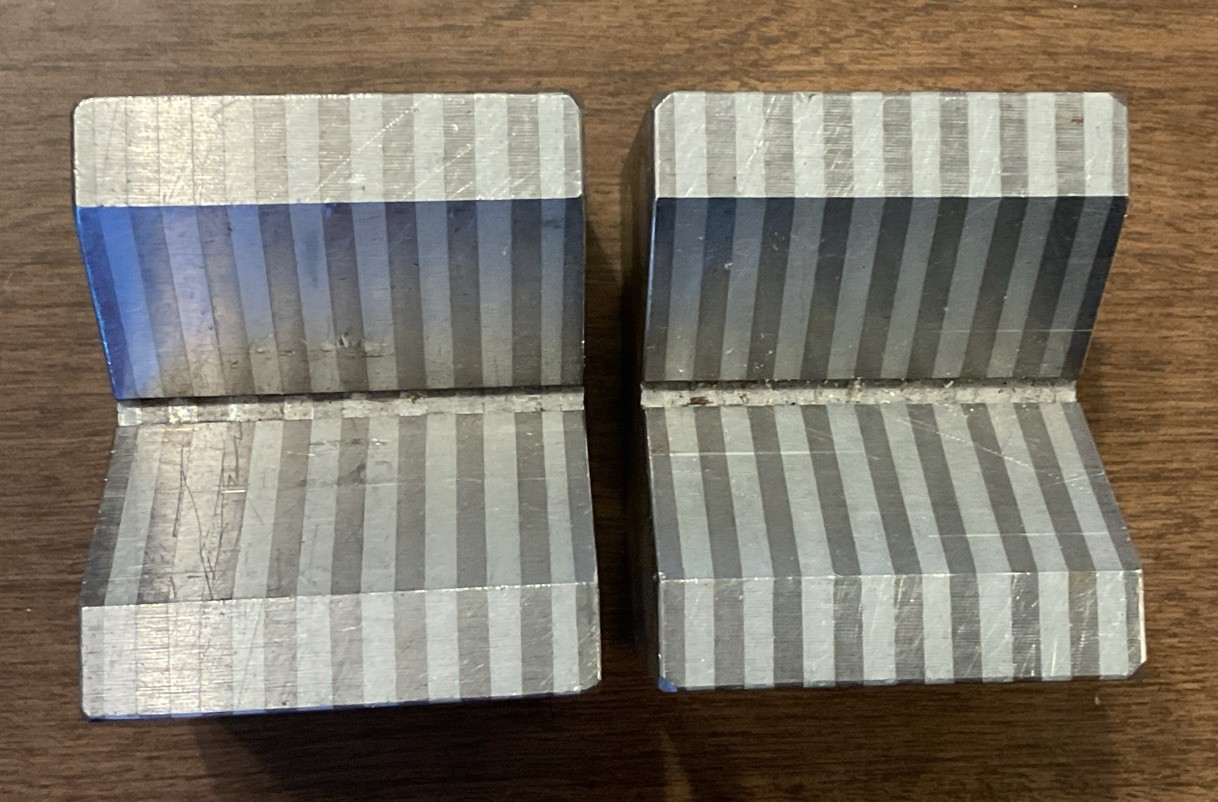 2 Blocks Value Collection V-Block 90° Angle Magnetic Aluminum Alloy 2″ x 2-3/8″