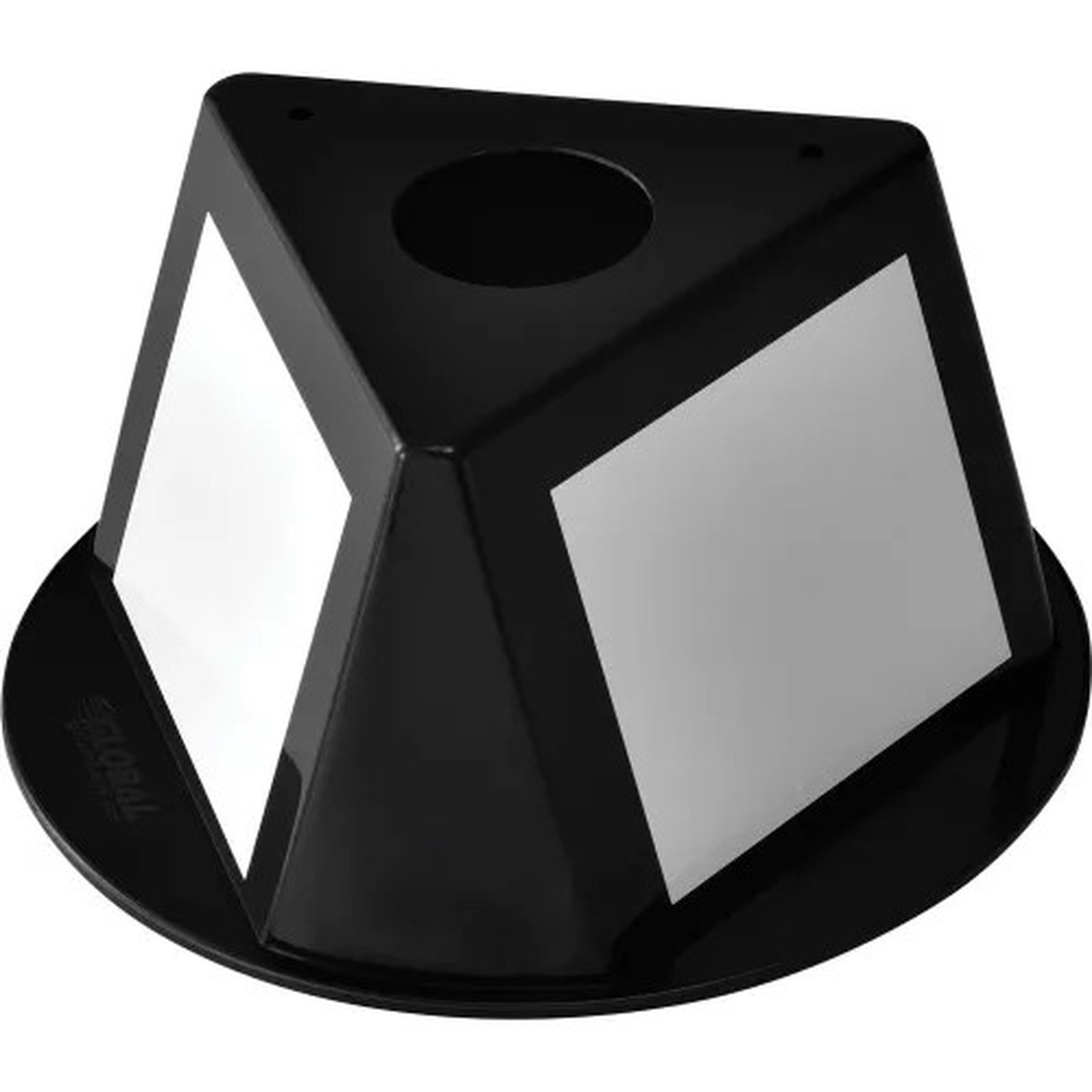 Global Industrial? Inventory Control Cone W/ Dry Erase Decals, Black
