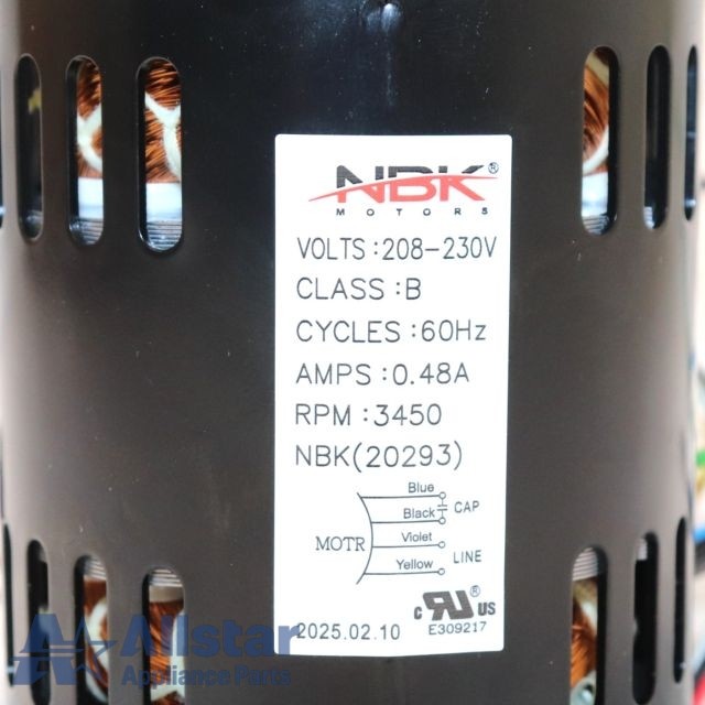 NBK-20293 BLOWER MOTOR 208-230V