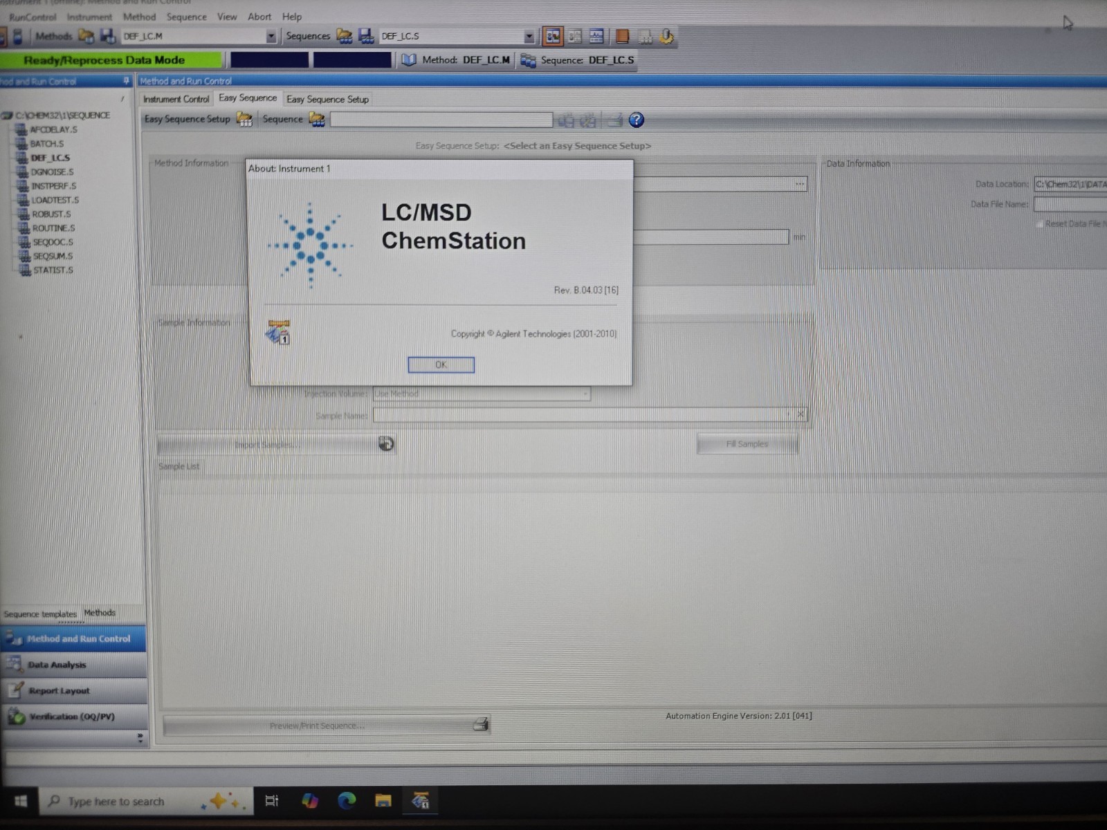 Agilent LC ChemStation B.04.03 LCMS MSD