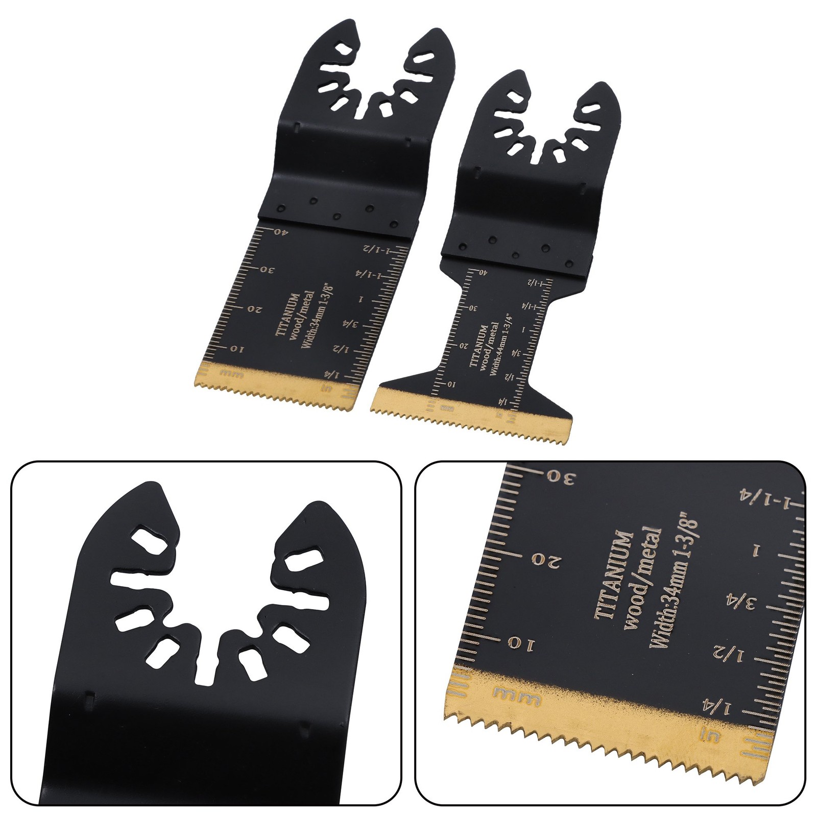 Multi Tool Blades -30Pcs Titanium Oscillating Tool Blades for Metal Wood Plastic