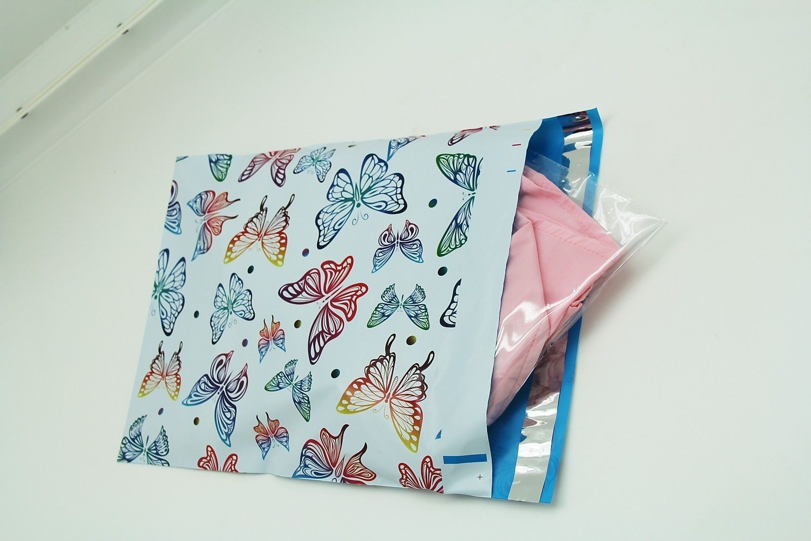 100 14.5×19 Butterfly Designer Poly Mailers Envelopes Boutique Custom Bags