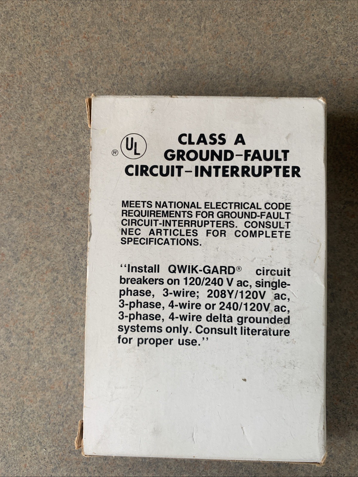Square D QO120GFI 20A 1 Pole GFCI Breaker Qwik-Gard 120V NOS USA