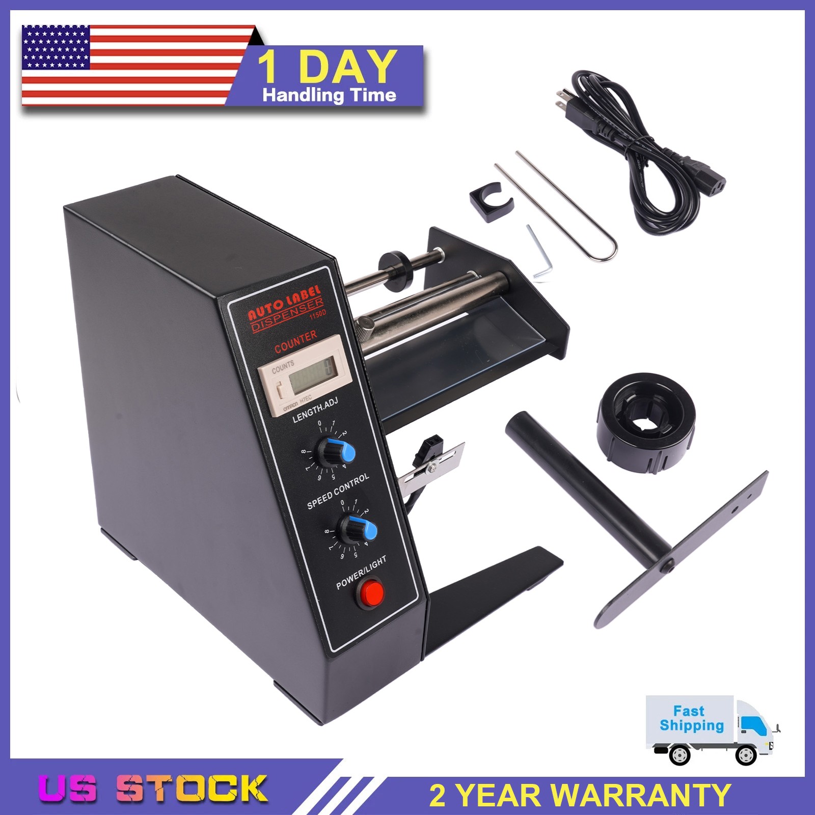 1150D Automatic Label Dispenser Sticker Roll Dispenser, Auto Counting 0-999999