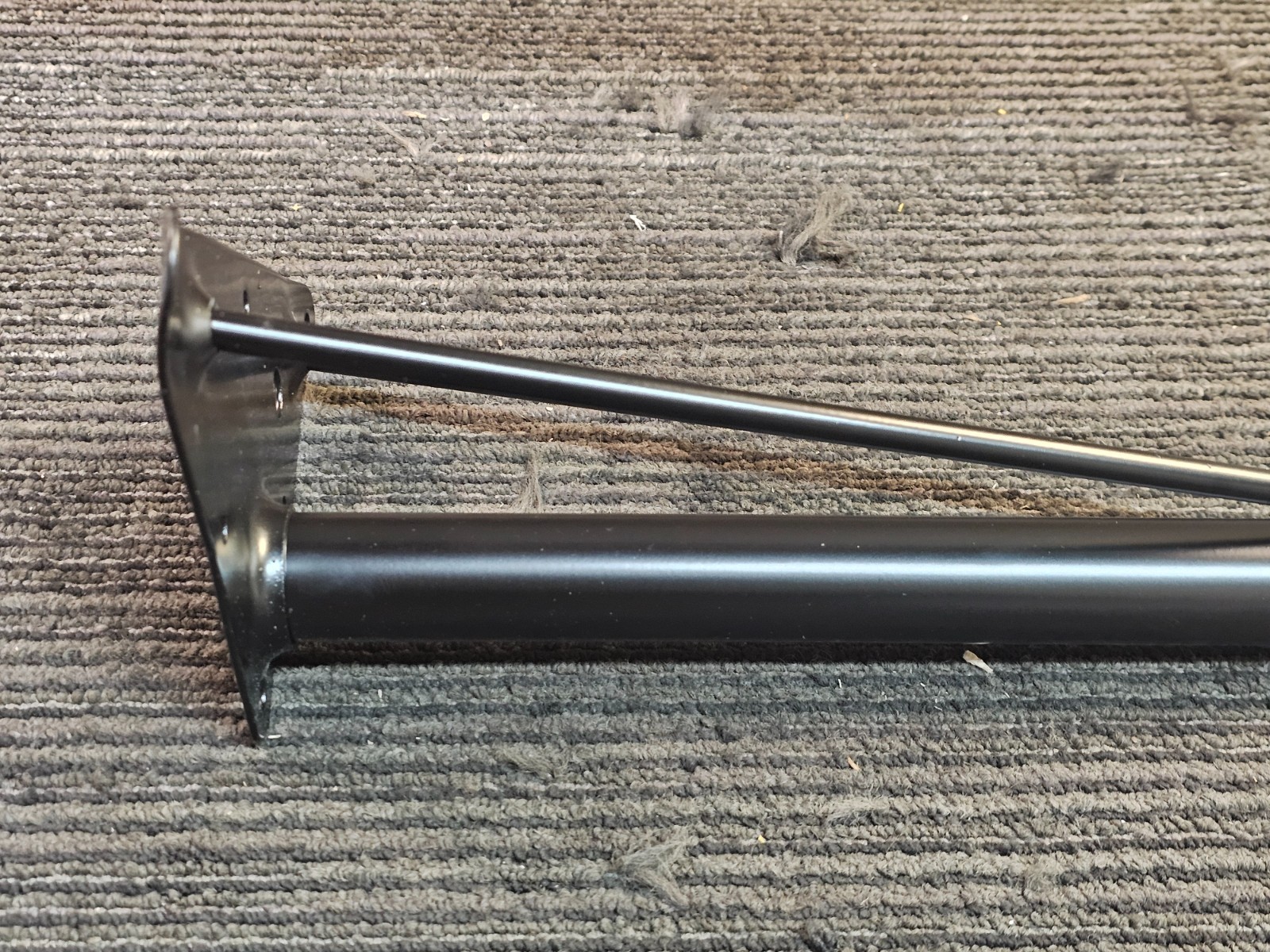 (QTY 4) Tapered Metal Table Leg 20″ 847 254 016 711 Black / Chrome Adjustable