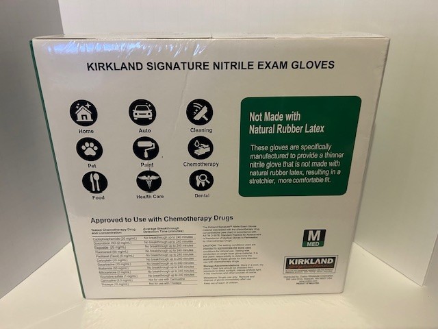 Kirkland Signature Nitrile Exam Gloves – MEDIUM Size (400 Pieces) – SEALED