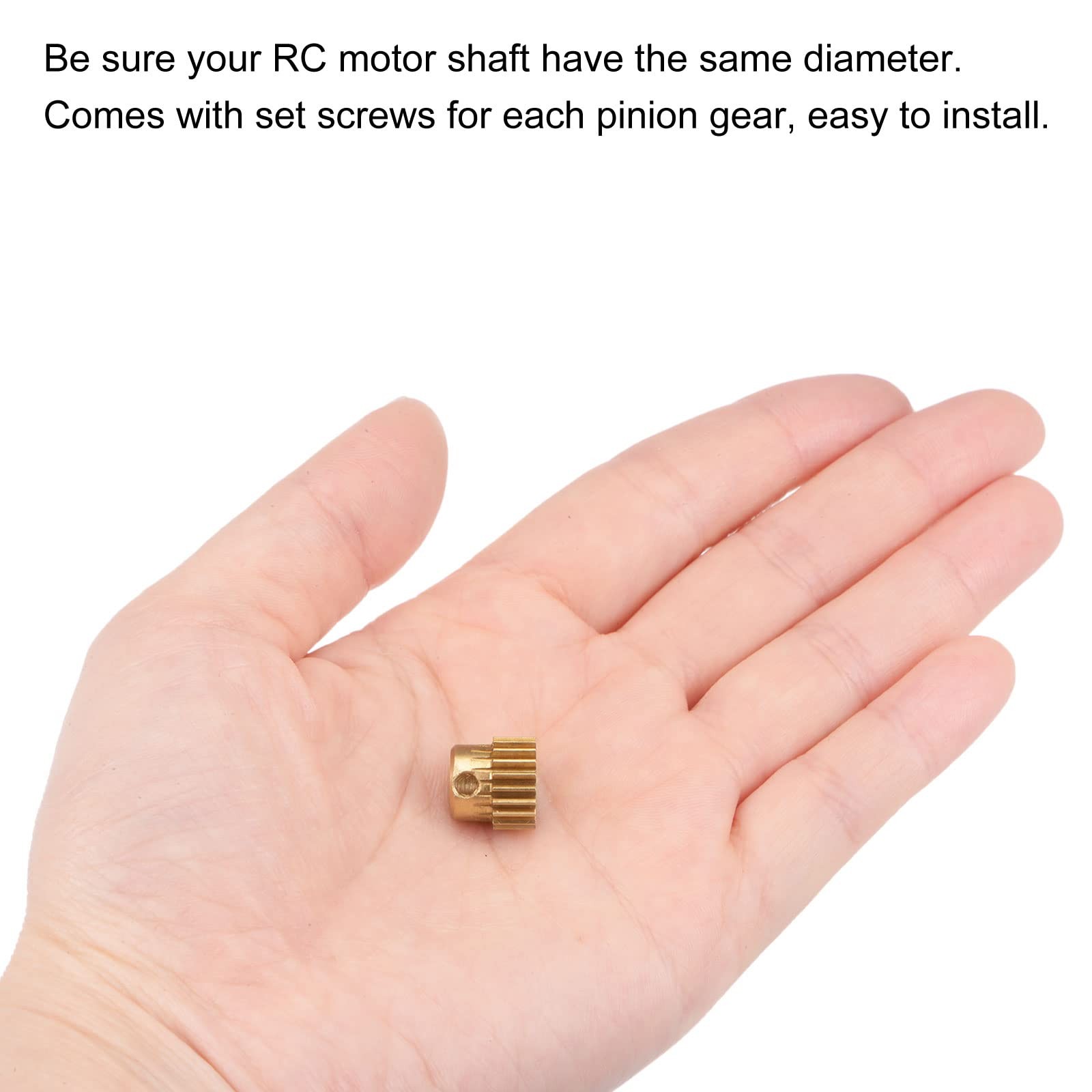 uxcell Pinion Gear Set Brass Motor Rack Straight Spur Gear with Step 0.5 Mod …
