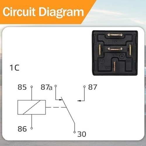 Automotive Relay (Pack of 4) – 12VDC 50AMP 5-Pin Relay Quic Number of Items: 4