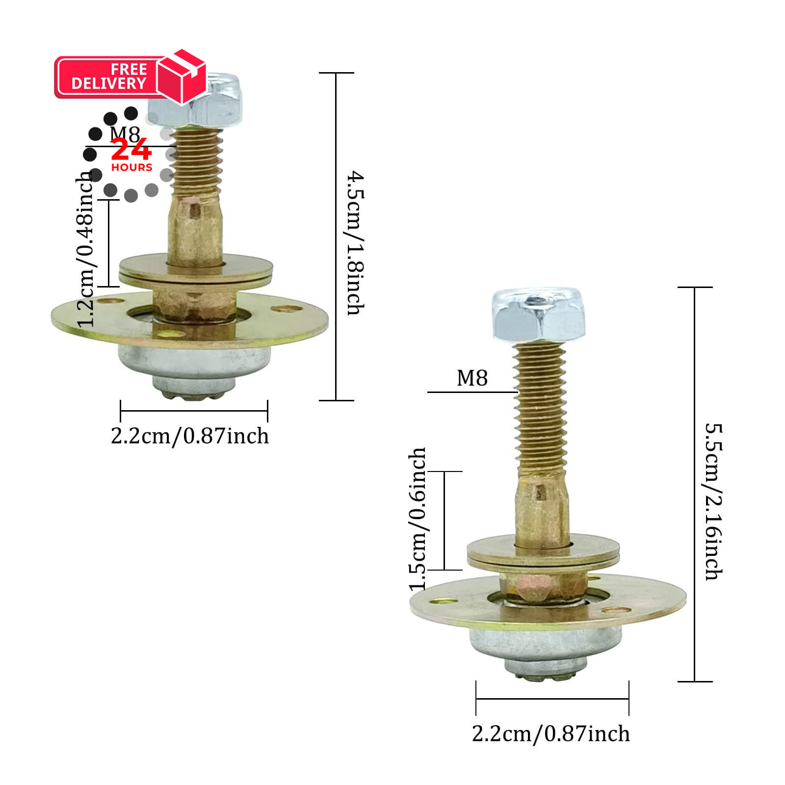 LJZP 4 PCS Furniture Rocking Chair Bearing 1 in x 1 x 2.2 in, Iron