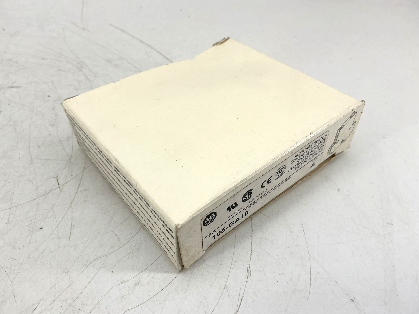 Lot of 2 New Allen Bradley 195-GA10 Ser A Auxiliary Switch Contact 10A 600VAC
