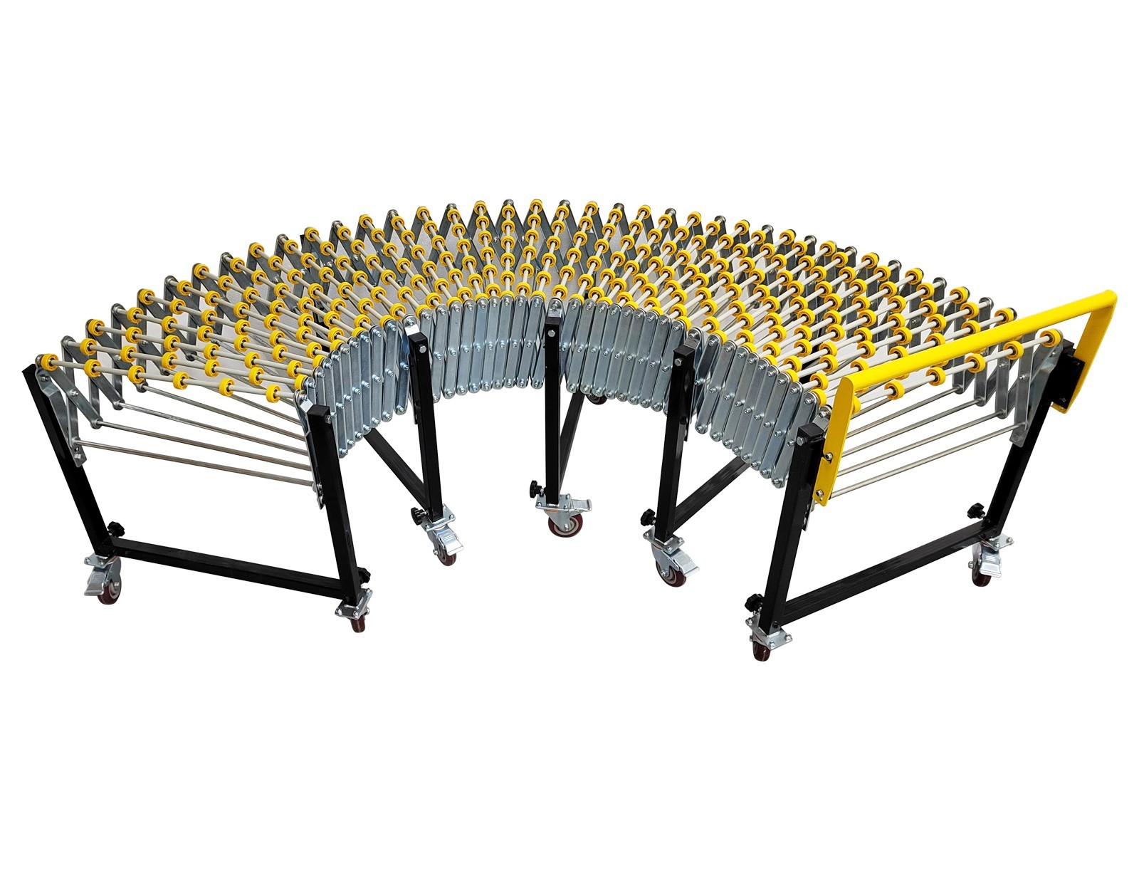 Folding Conveyor 5.1-19.66ft Length Unpowered Roller Conveyors 23.6″ Width