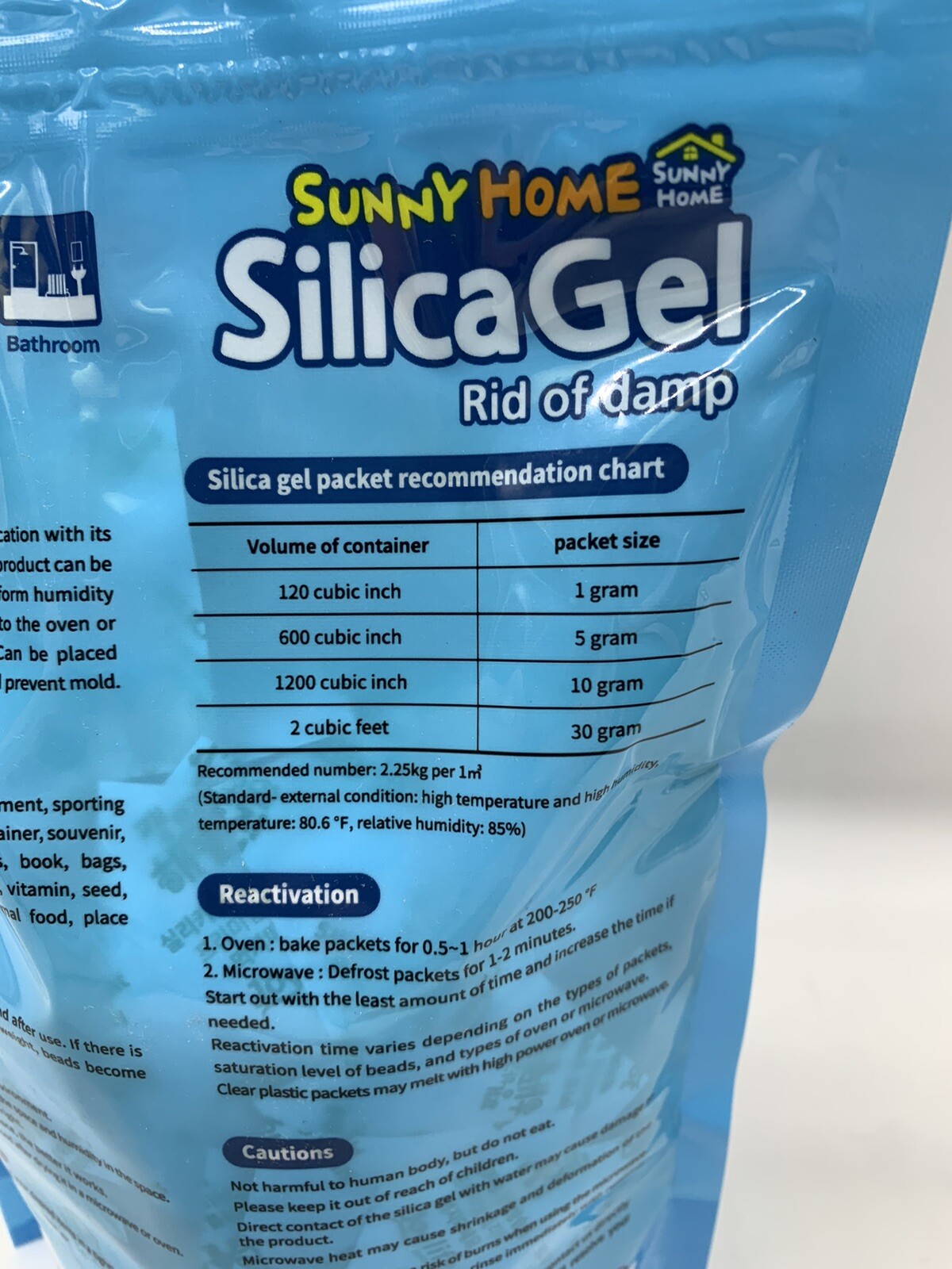 Sunny Home 200 Pack Of 1 Gram Food Grade Silica Gel Rid Of Damp