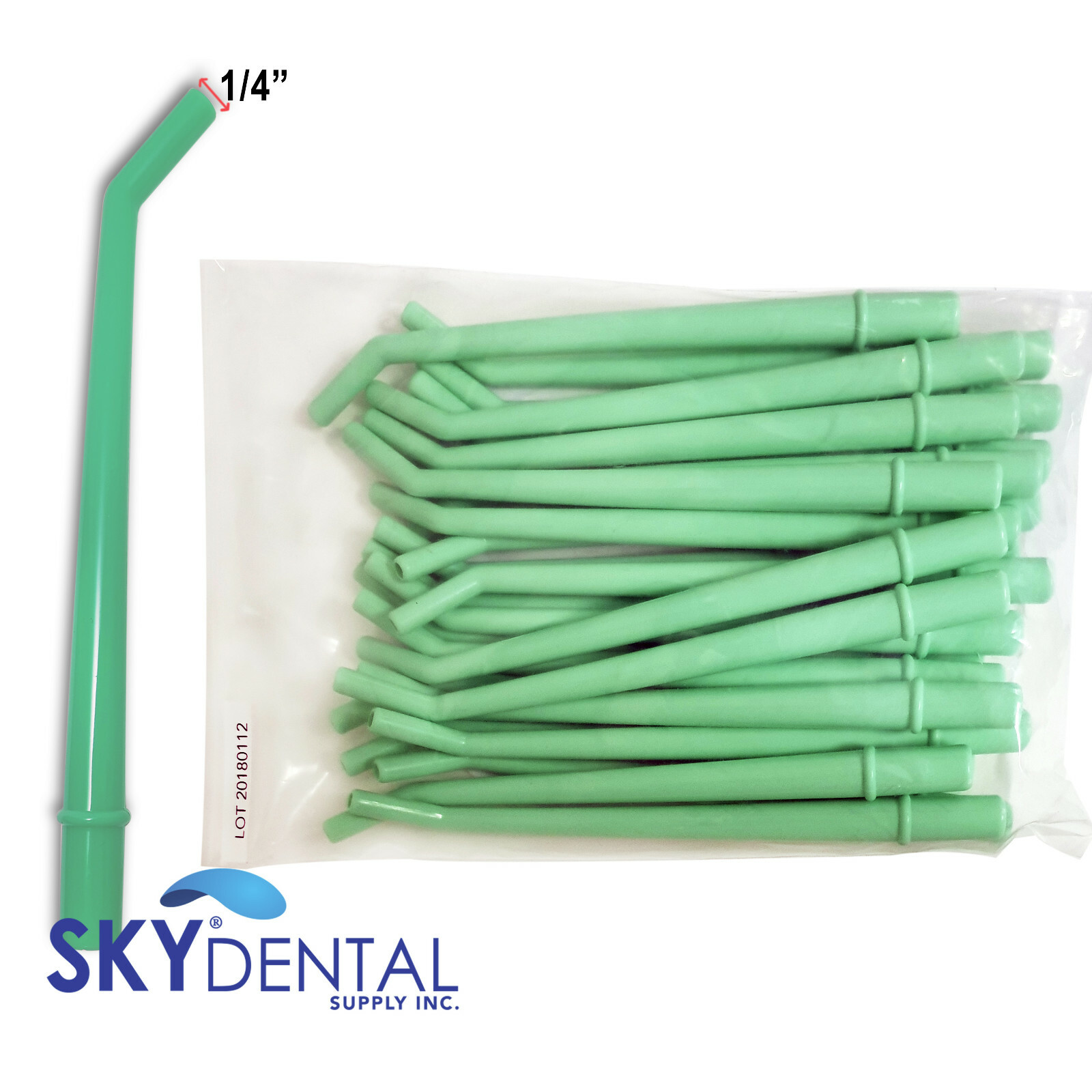 up to 300 GreenSurgical Tips Medium size 1/4″ Suction Tip Dental Aspirator