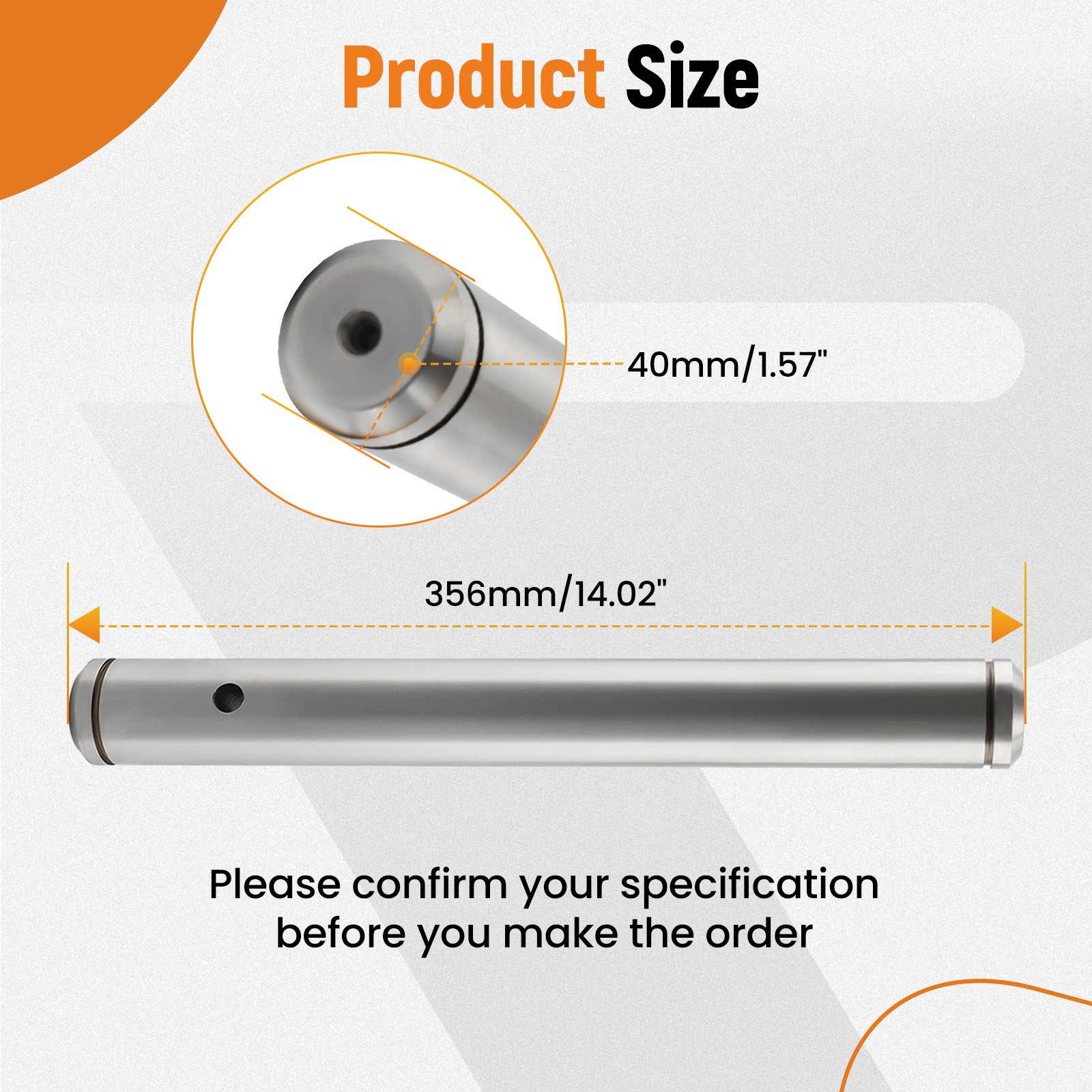1x Greaseable Main Thumb Pin Fit for U35 KX71 KX91 KX121 KX033 KX040