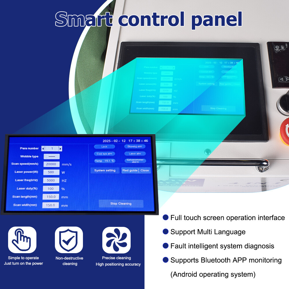 1500W Handheld Fiber Laser Cleaning Machine For Cleaning Rust/Oil/Paint Remove