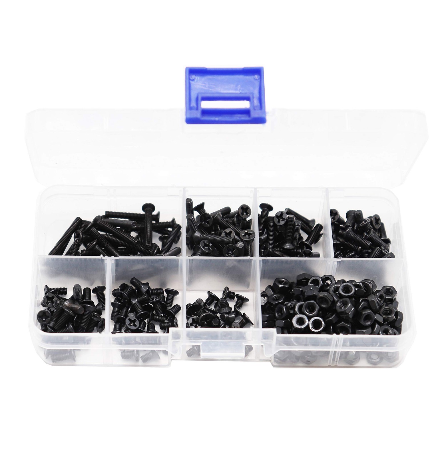 binifiMux M3 Screws Kit, 360pcs (7 Sizes) M3-0.5mm Black One Size,