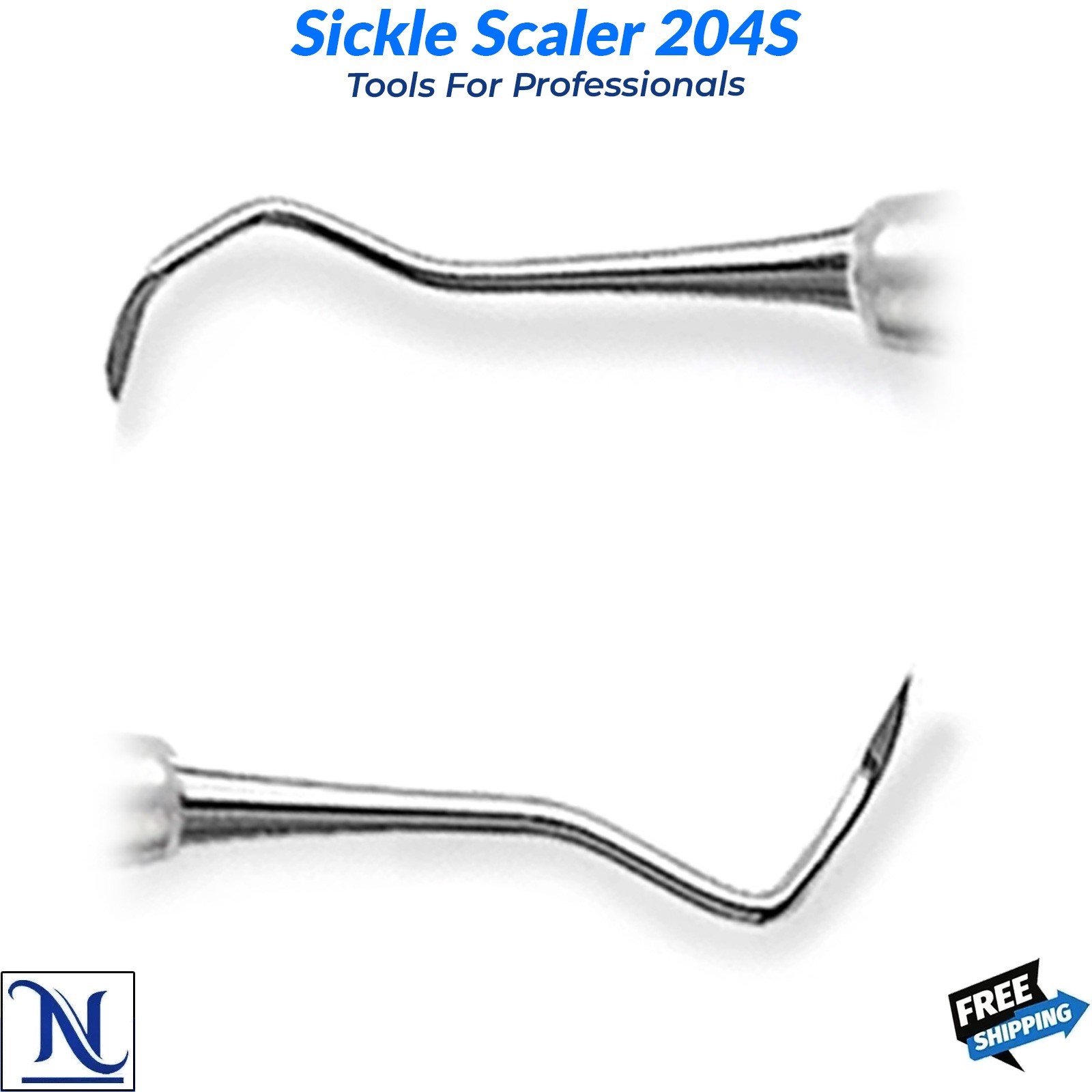 Sickle Scaler 204S – CE Certified Stainless Steel Dental Hygiene Periodontal Pic