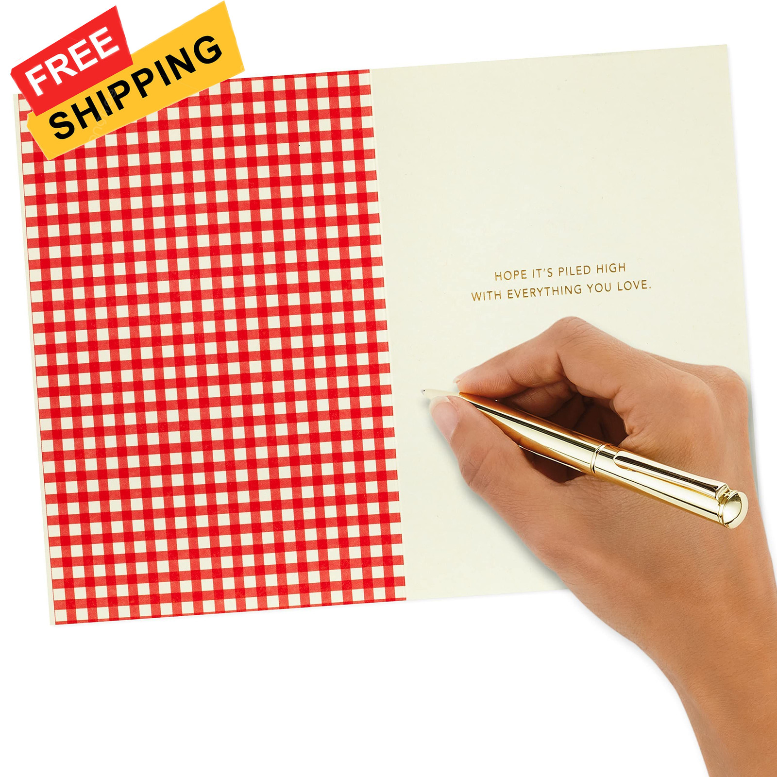 Hallmark Signature Birthday Card (Triple 5″ X 7.2″, Triple Cheeseburger