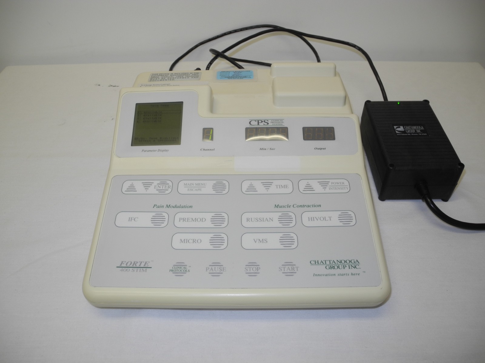 CHATTANOOGA FORTE 400 STIM THERAPY UNIT W/ AC POWER ADAPTER