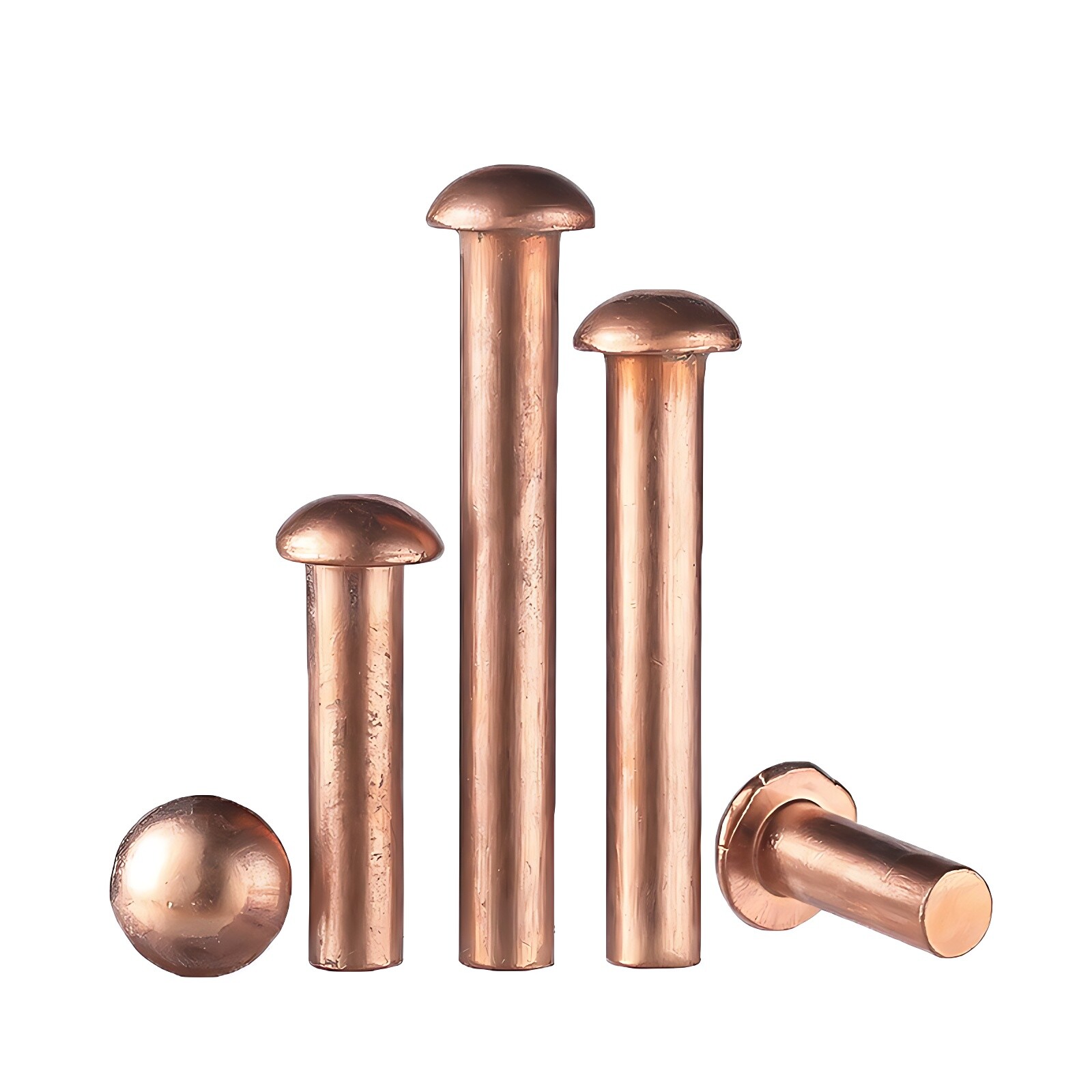 Solid Copper Round Pan Head Rivets DIN 660 M1.5 M2 M2.5 M3 ~ M8 Nut Hammer Rivet