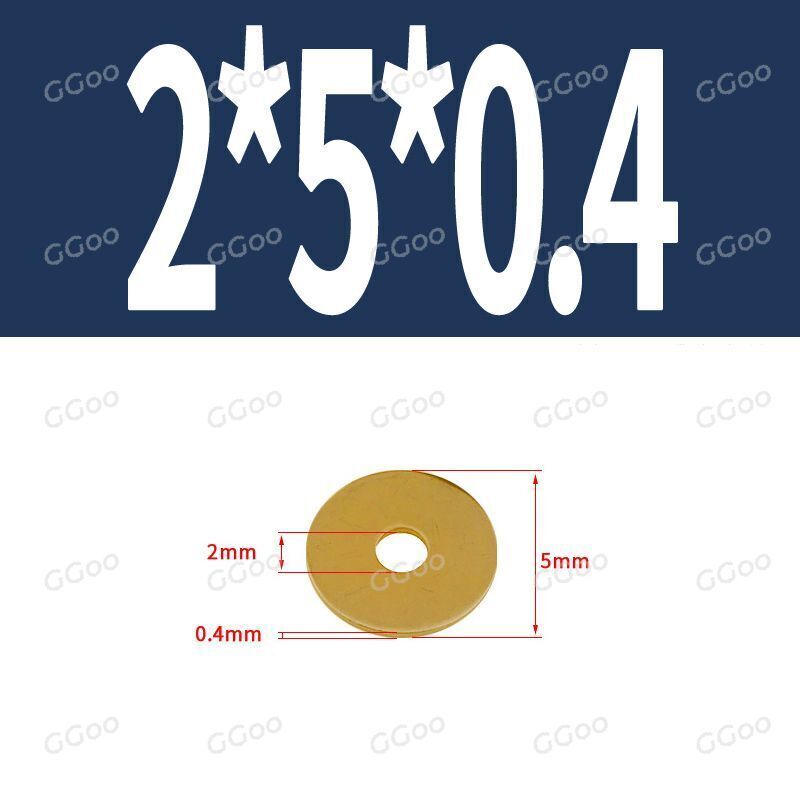 DIN 125A M2 M2.5 M3 M4 M5 M6 M8 M10 M12 M16 M20 M24 Brass Flat Washer, Metric