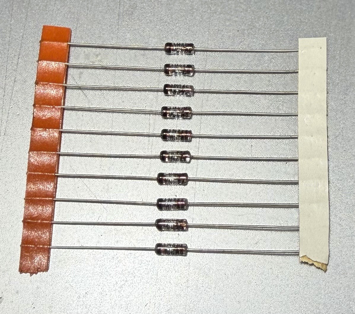 1N277 100V Genuine Vintage Germanium Diodes For Guitar Fuzz Pedals (QTY:10) NOS