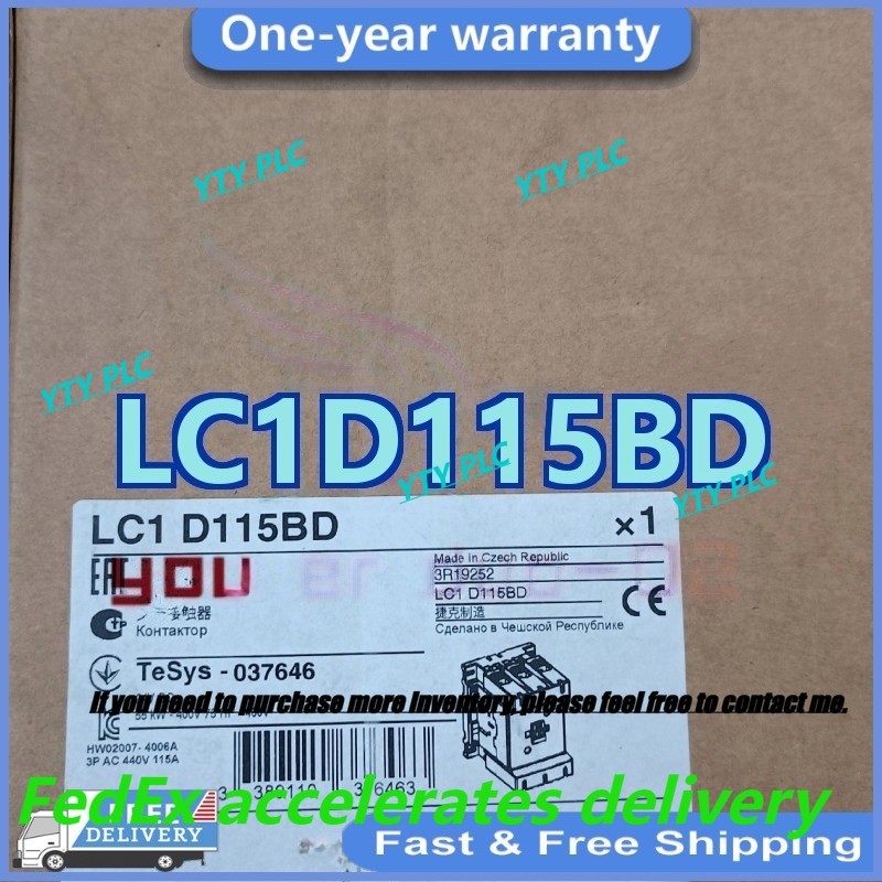LC1D115BD 1 PC with Box Schneider LC1D115BD 115A, 24VDC New Quality Assurance