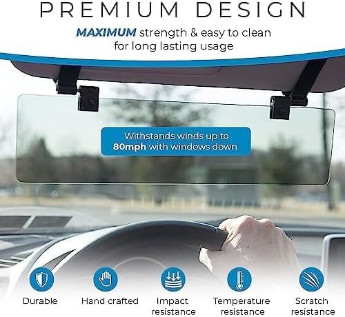 Professional-Grade Polarized Sun Visor Extender – Anti-Glare Sun Glare Blocker f