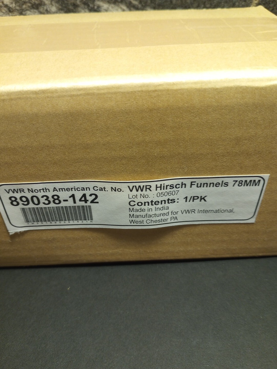 VWR Hirsch Funnel 78mm 89038-142 New in Box
