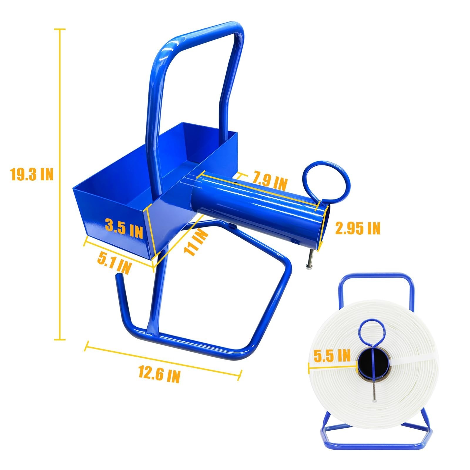 Heavy Duty Strapping Dispenser for Woven Cord Strapping Coils with Over 2.77″…
