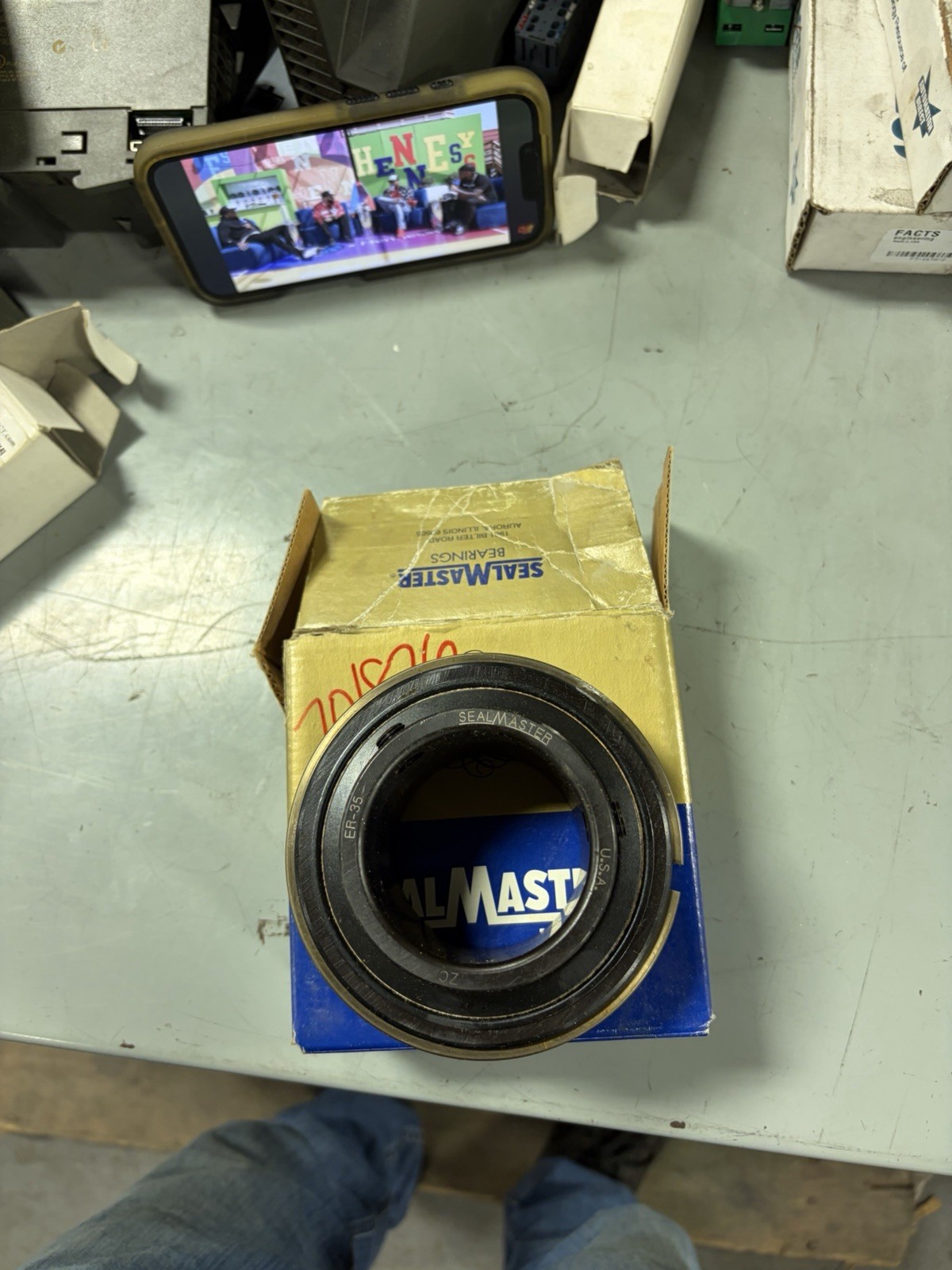NEW SealMaster ER-35 Ball Insert 2 3/16” 70101 Gold Line Bearing