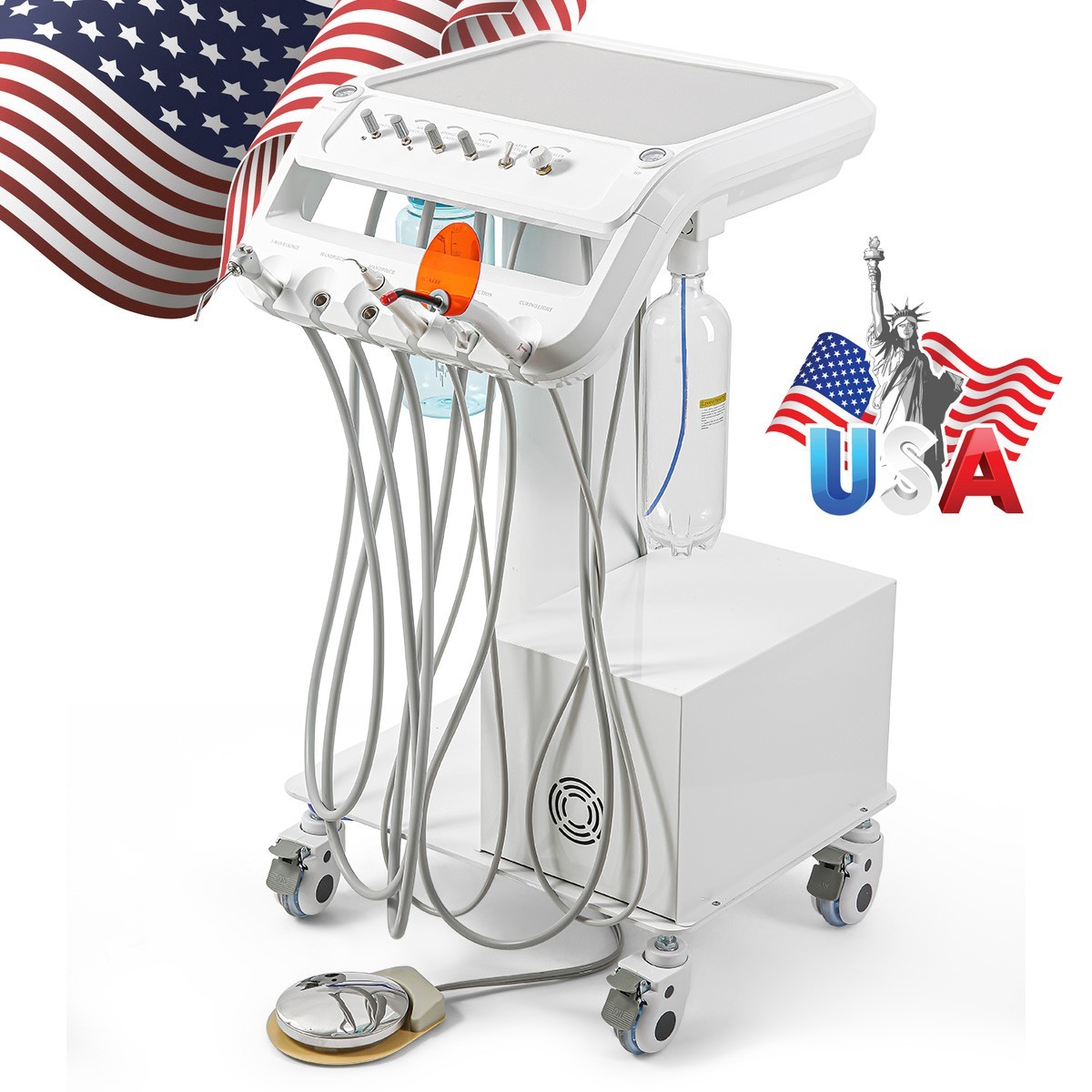 Portatile Dental unidad móvil de entrega de succión compresor de aire 4H/Silla