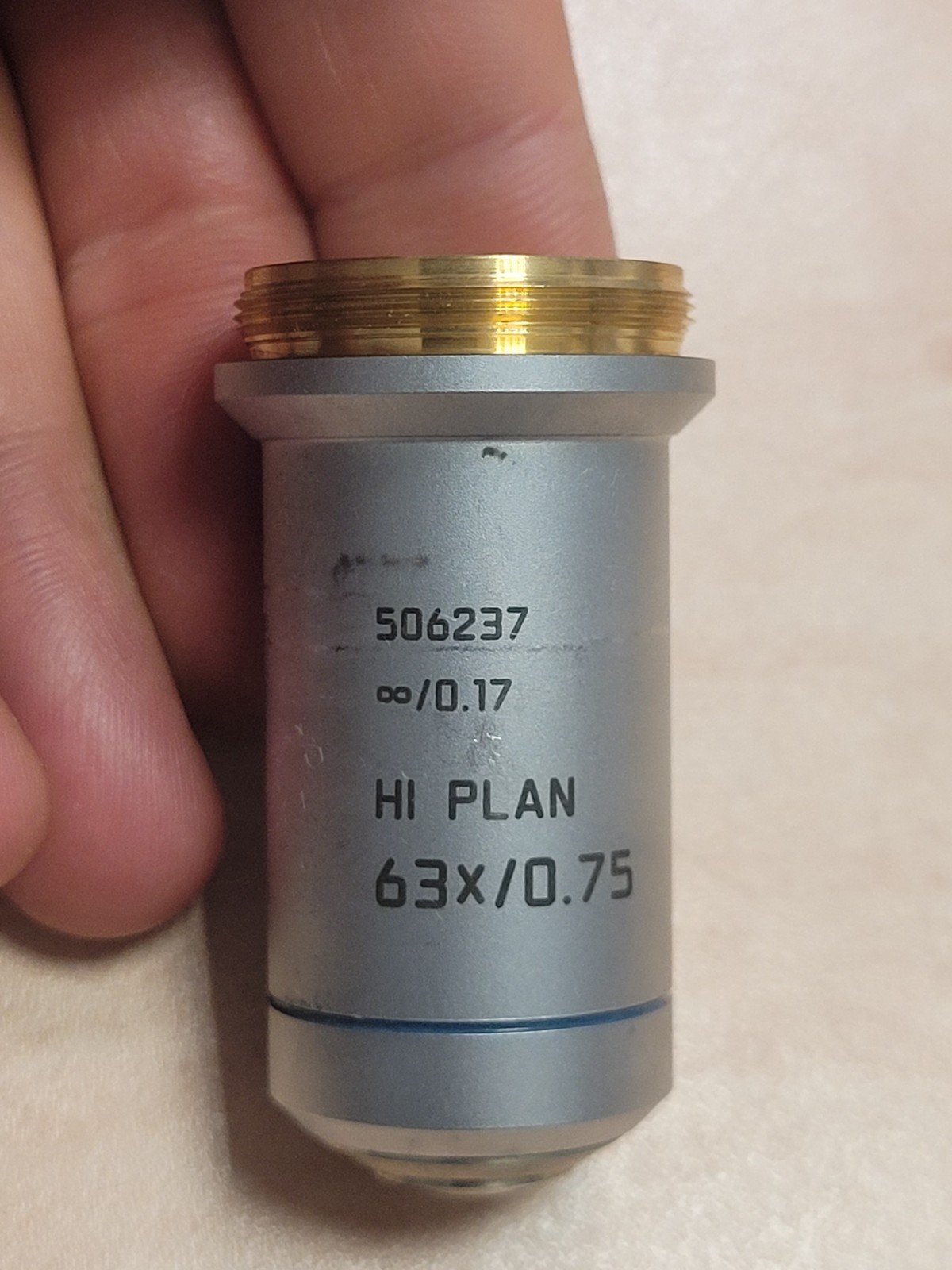 Leica Microscope Objective HI PLAN ∞/0.17 63x /0.75 506237