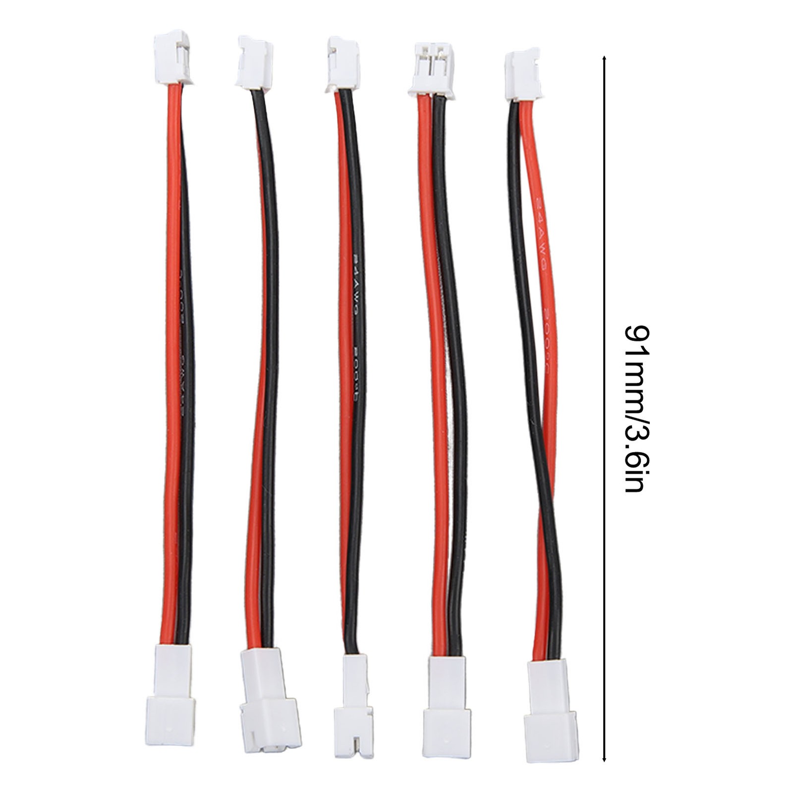 5Pcs PH2.0 2P Battery Adapter Cable For Axial SCX24 1/24 (3.6in)