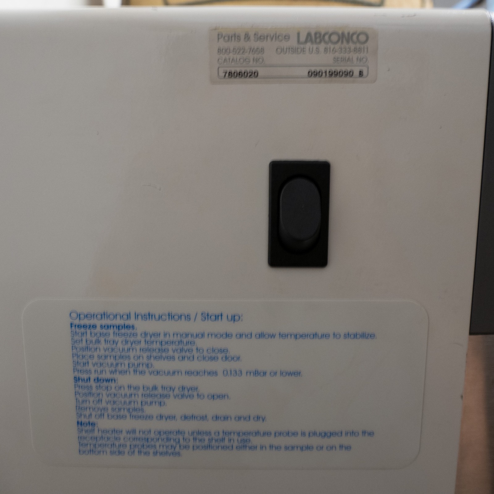 Labconco FreeZone Bulk Tray Dryer 7806020 Heated Shelf Lyophilizer Tested