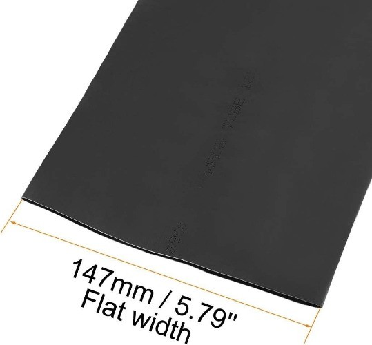 90mm 3.54 Inch Heat Shrink Tubing 3.28FT 21 Ratio Heat Shr Size: 3.54 x 3.28ft