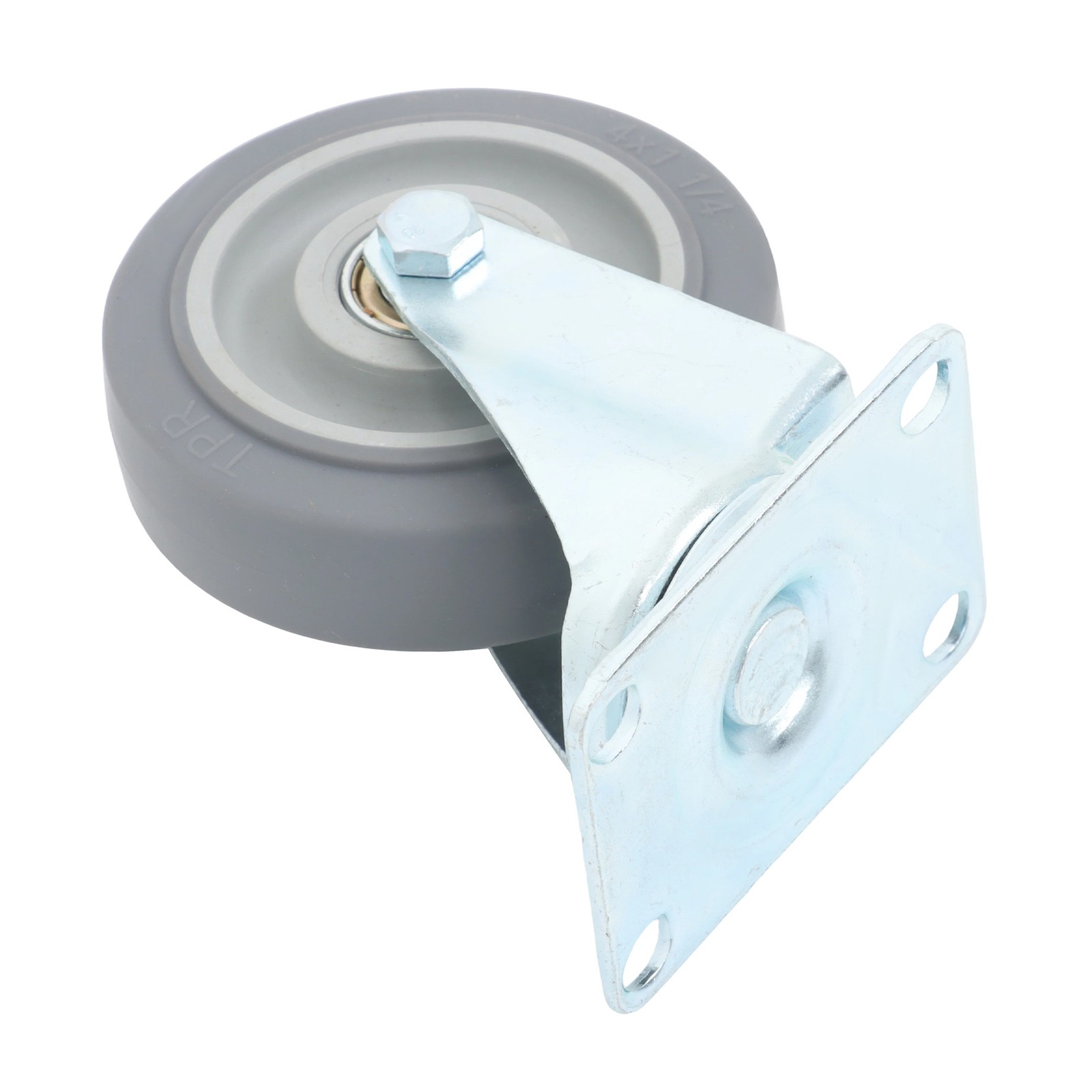 4 Pack Grey 4 Inch Swivel Caster Wheels 1200 Lbs Heavy Duty With Diagonal Bar