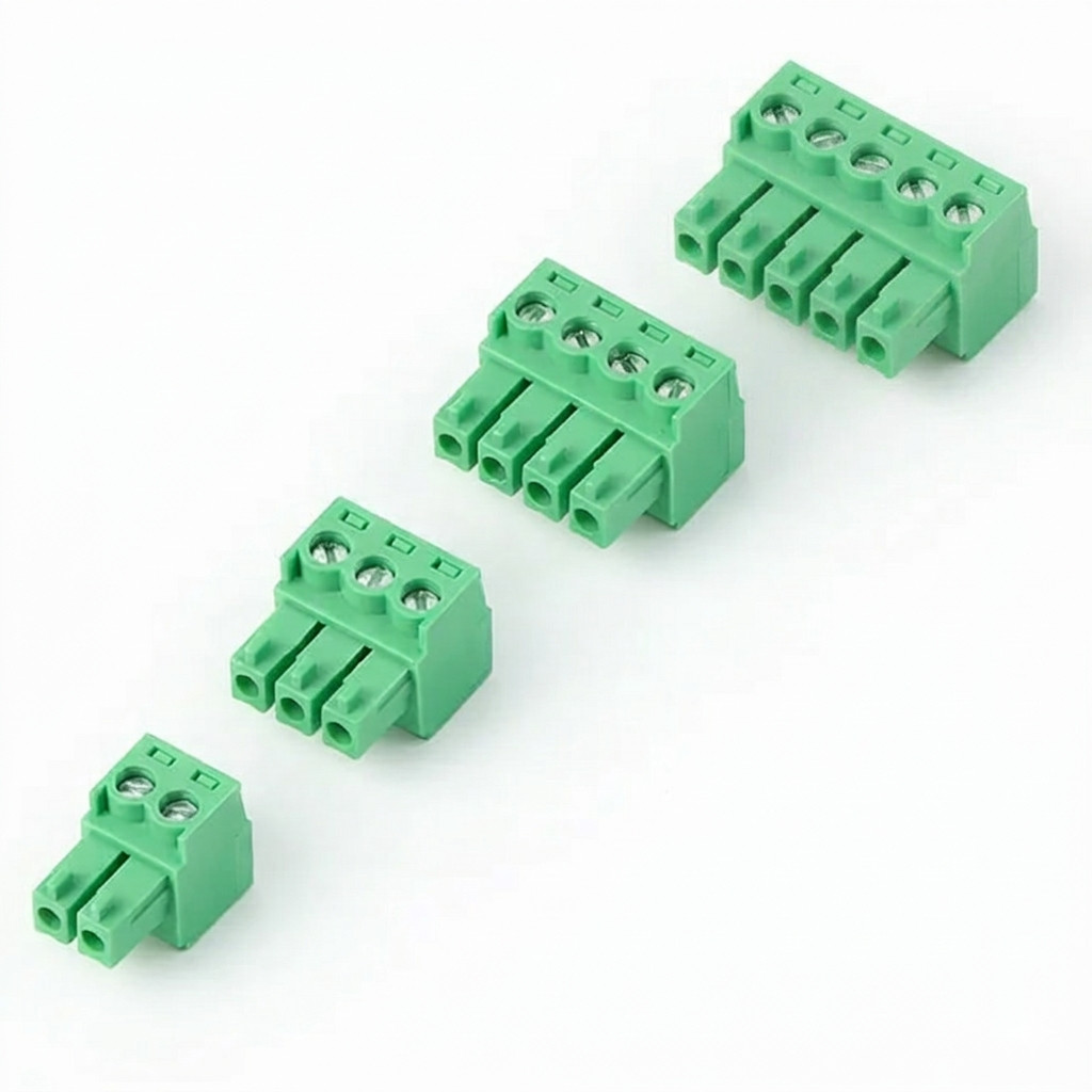 100 pairs 3.81mm 5.08mm EDG copper pins terminal block connector 300v rating
