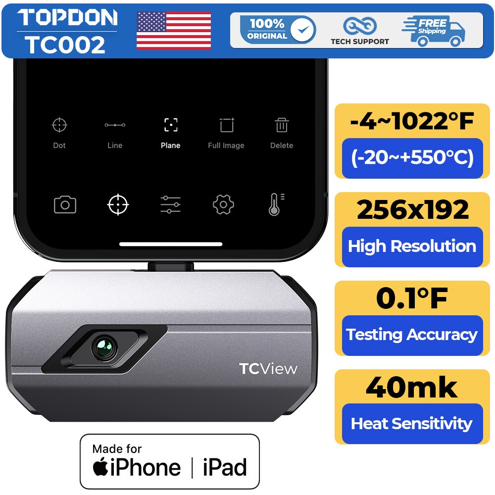 2026 TOPDON TC002 Infrared Thermal Imaging Camera IR Imager for IOS iPhone/iPad